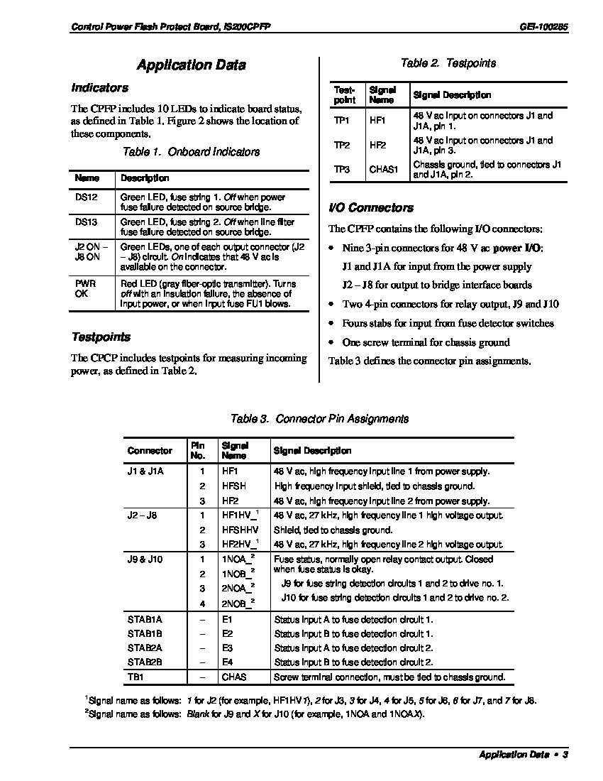 First Page Image of IS200CPFPG1A Control Power Flash Protect Board App Data.pdf